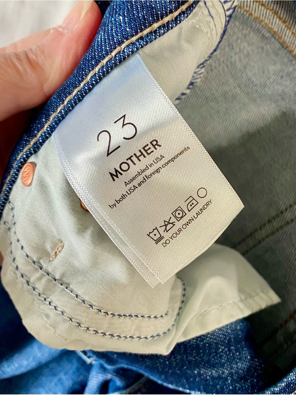 Mother The Twister Flood Clothing Optional Dark Wash Wide Leg Jeans Sz 23 - Picture 7 of 15